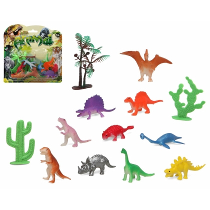 Dinozaurų rinkinys 13 Dalys 20 x 14 x 10 cm