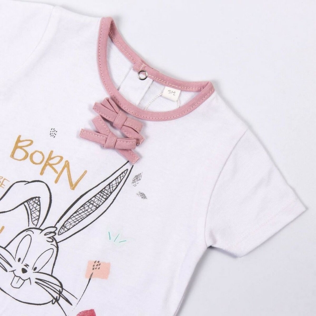Drabužių rinkinys Looney Tunes Rožinė Kūdikis Balta