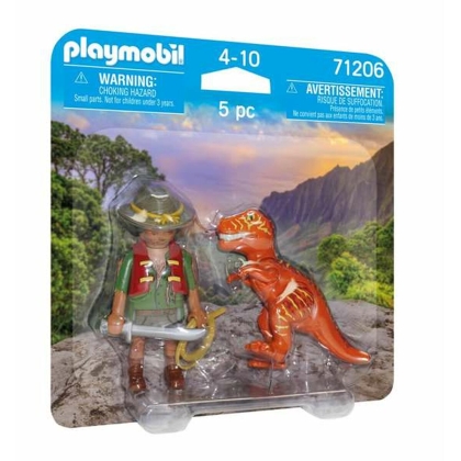 Figūrėlės su judančiomis kojomis ir rankomis Playmobil 71206 Žvalgybininkas Dinozauras 5 Dalys Duo