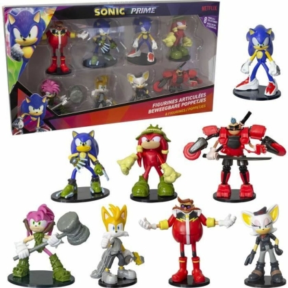 Figūrėlės su judančiomis kojomis ir rankomis Sonic Prime 8 Dalys