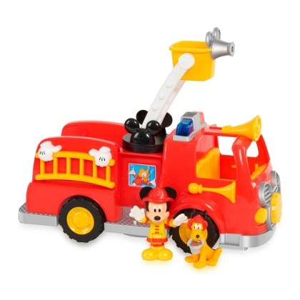 Gaisro variklis Captain Marvel Mickey Fire Truck su garsu LED Šviesus