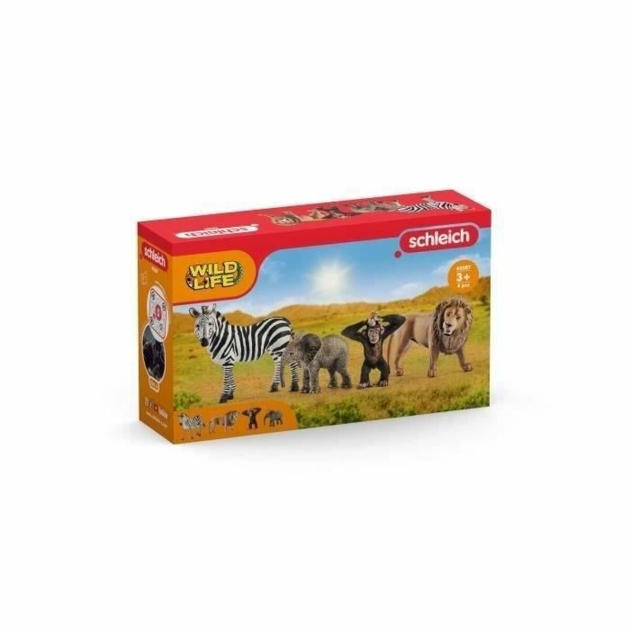 Gyvūnų figūros Schleich 42387 Wild Life: Safari 4 Dalys Plastmasinis