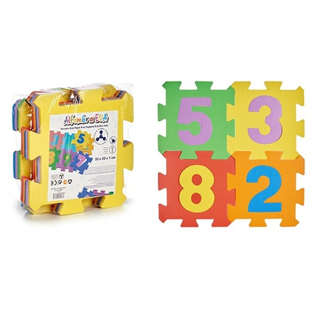 Kilimas Puzlė Spalvotas Numeriai Eva guminis (12 vnt.)