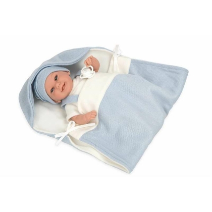 Kūdikio lėlė Arias Elegance Babyto Žindukas 35 cm Mėlyna