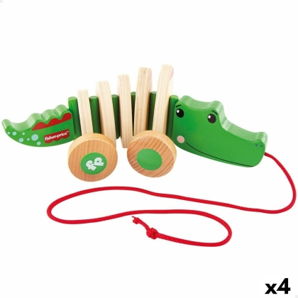 Kūdikio žaislas Fisher Price Krokodilas Medžio 28,5 x 10,5 x 12 cm (4 vnt.)