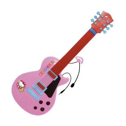 Kūdikių gitara Hello Kitty Elektronika Mikrofonas Rožinė