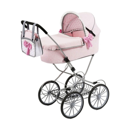 Lėlių vežimėlis Reig Dolls Pram Rožinė 64 cm