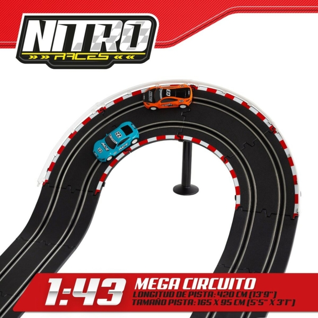 Lenktynių trasa Speed Go 2 automobilis 2 vnt. 165 x 24,5 x 95 cm
