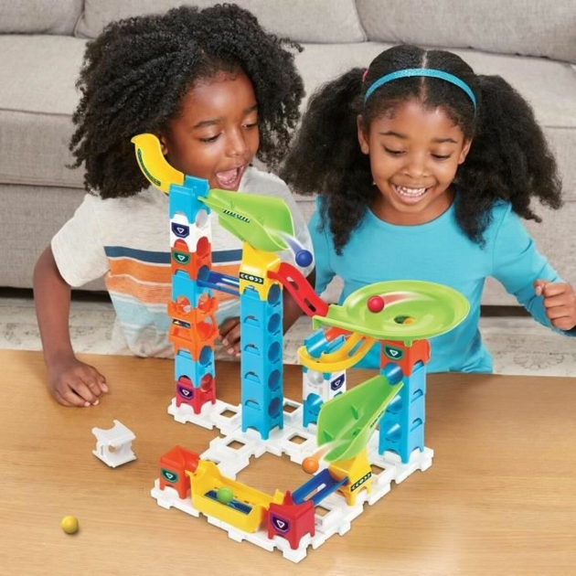 Marmuro rinkinys Vtech Marble Rush Marble Run – Beginner Set Lenktynių trasa + 4 metų Trasa su Rampomis 47 Dalys