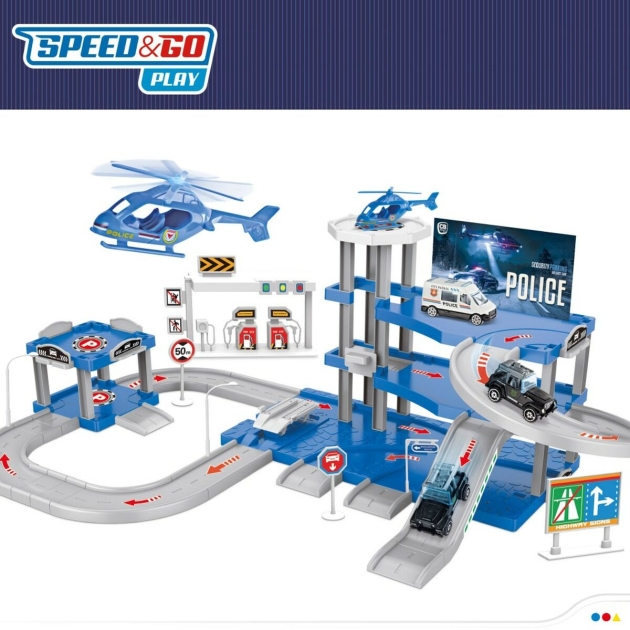 Mašinų parkas su Mašinomis Speed Go 78 x 26,5 x 42,5 cm (2 vnt.)