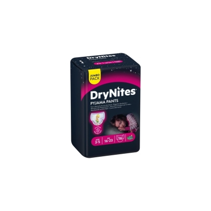 Mergaičių apatinių pakuotė DryNites (16 uds)