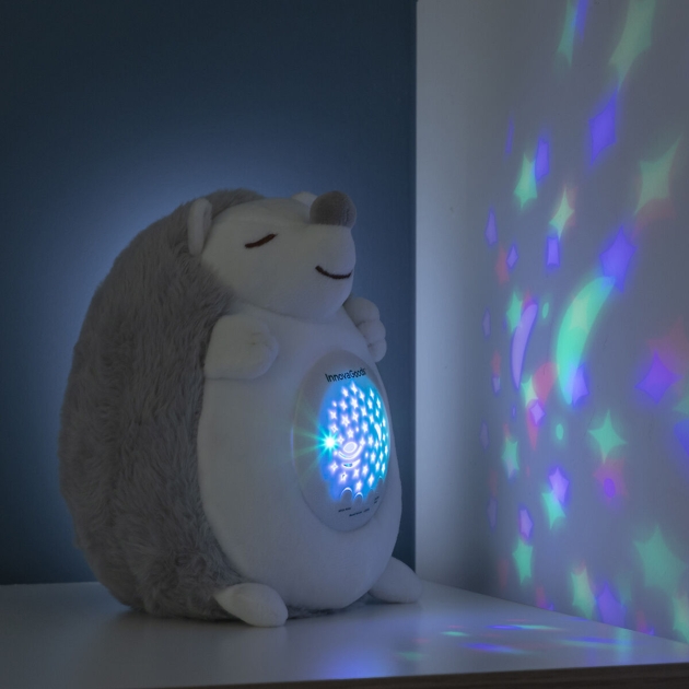 Minkštas žaislas Ežiukas su garsu ir naktinės šviesos projektoriumi Spikey InnovaGoods