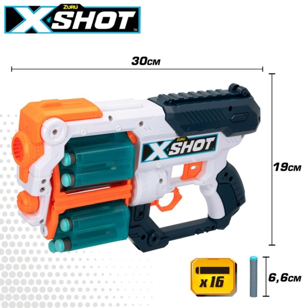 Minkštų strėlyčių šautuvas Zuru X Shot Excel Xcess TK 12