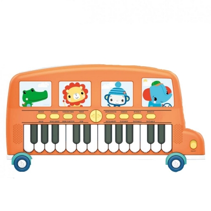 Žaislinis pianinas Fisher Price Elektrinis fortepijonas Autobusas (3 vnt.)