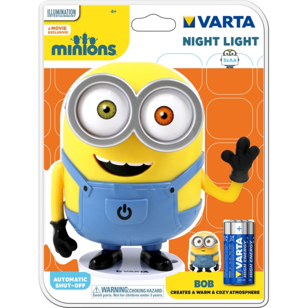 Naktinė lempa Minions Varta Geltona Spalvotas