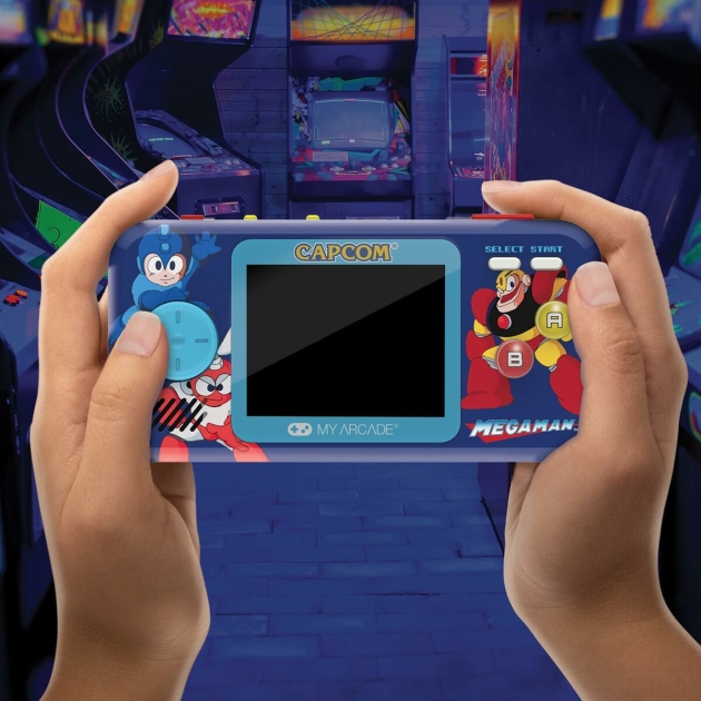 Nešiojama žaidimų konsolė My Arcade Pocket Player PRO – Megaman Retro Games Mėlyna