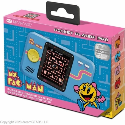 Nešiojama žaidimų konsolė My Arcade Pocket Player PRO - Ms. Pac-Man Retro Games Mėlyna