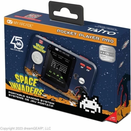 Nešiojama žaidimų konsolė My Arcade Pocket Player PRO - Space Invaders Retro Games