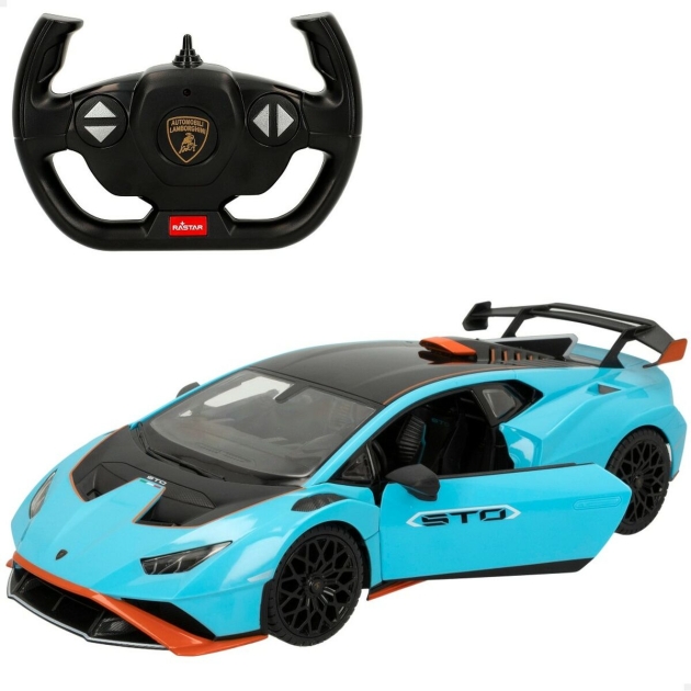 Nuotoliniu būdu valdomas automobilis Lamborghini Huracán STO Mėlyna 1:14 (2 vnt.)