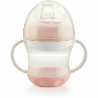 Pirmos Pakopos Mokomasis Puodelis ThermoBaby 180 ml Rožinė