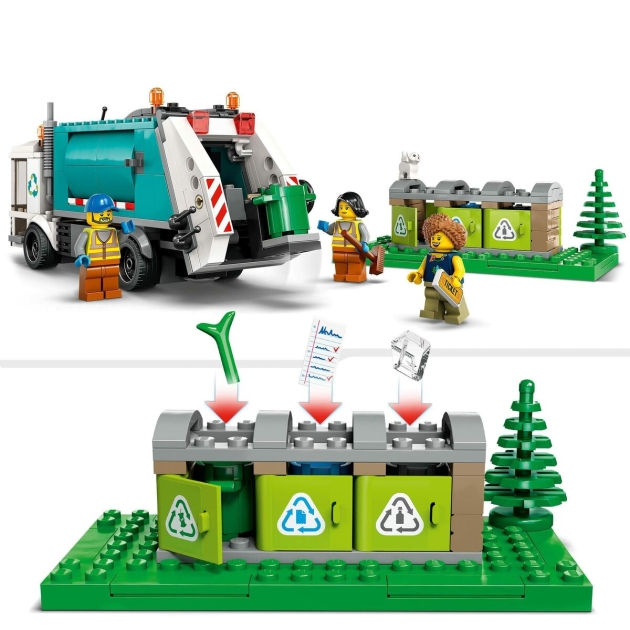 Playset Lego City 60386 Recycling truck Šiukšlių sunkvežimis
