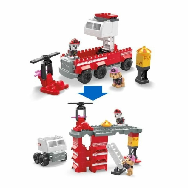 Playset Megablocks Paw Patrol Gaisro variklis + 3 metų 37 Dalys