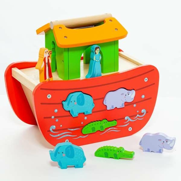 Playset Moltó Noah’s ark Medžio 17 Dalys