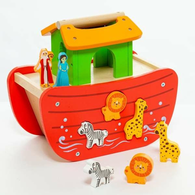 Playset Moltó Noah’s ark Medžio 17 Dalys