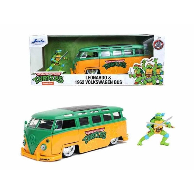 Playset Teenage Mutant Ninja Turtles Leonardo 1962 Volkswagen Bus 2 Dalys