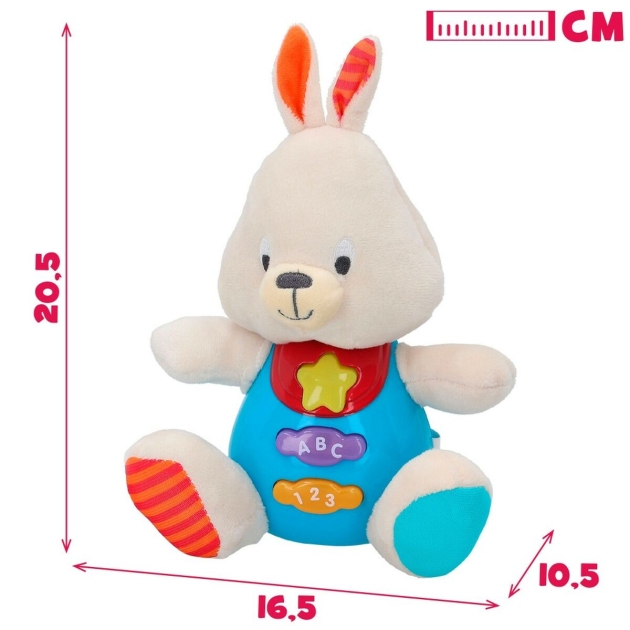 Pliušinis žaislas, leidžiantis garsus Winfun Triušis 17 x 17,5 x 10 cm (6 vnt.)