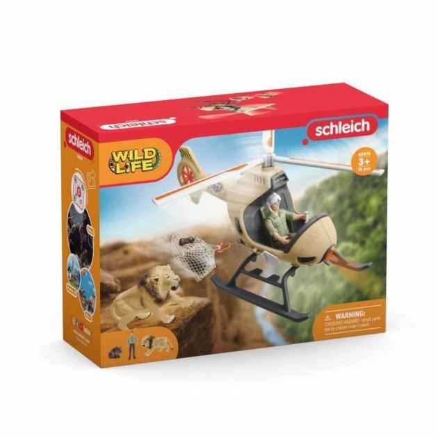 Radijo bangomis valdomas sraigtasparnis Schleich Animal Rescue + 3 metų 16 Dalys