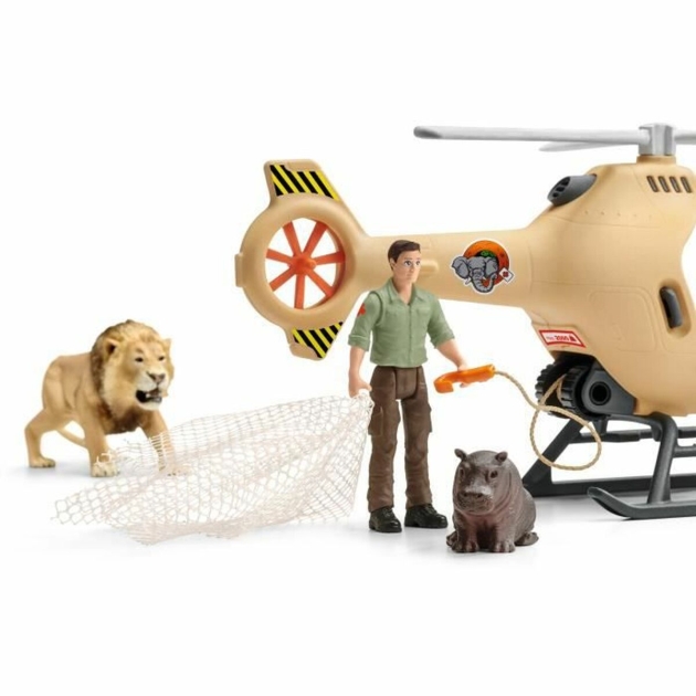 Radijo bangomis valdomas sraigtasparnis Schleich Animal Rescue + 3 metų 16 Dalys