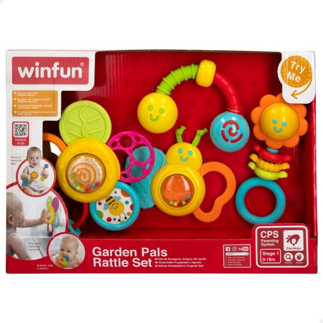 Rattle set Winfun 4 Dalys 16 x 16 x 4,5 cm (6 vnt.)