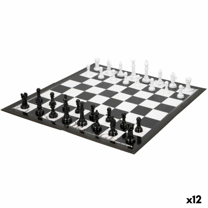 Šachmatų ir šaškių žaidimų lenta Colorbaby Plastmasinis (12 vnt.)