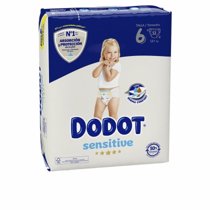 Vienkartinės sauskelnės Dodot Sensitive 6 +13 kg (32 vnt.)