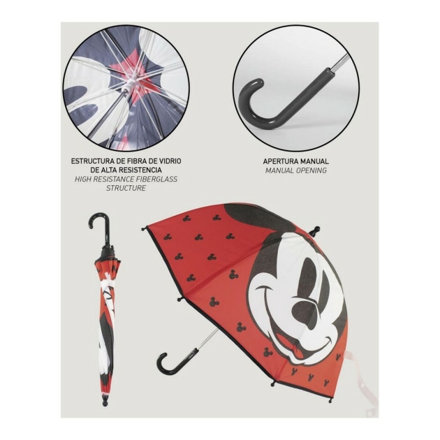 Skėtis Mickey Mouse Raudona (Ø 71 cm)