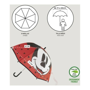 Skėtis Mickey Mouse Raudona (Ø 71 cm)