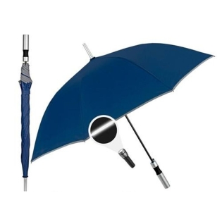 Skėtis Perletti 23″ Su apdaila Atspindintis Tamsiai mėlyna Poliesteris 103 cm