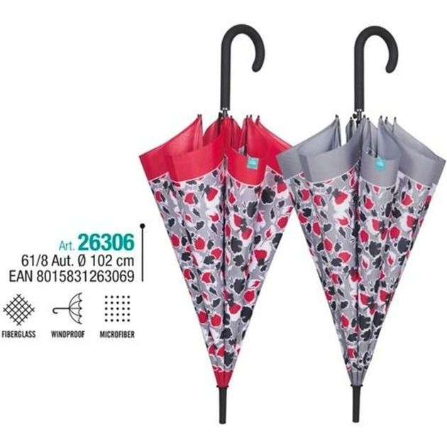 Skėtis Perletti 61/8 Gėlės Mikro audinys 102 cm
