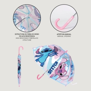 Skėtis Stitch Rožinė Ø 71 cm Mėlyna