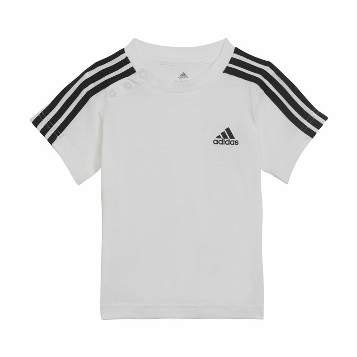 Sportinė apranga kūdikiui Adidas Three Stripes Juoda Balta Sportinė apranga kūdikiui Adidas Three Stripes Juoda Balta