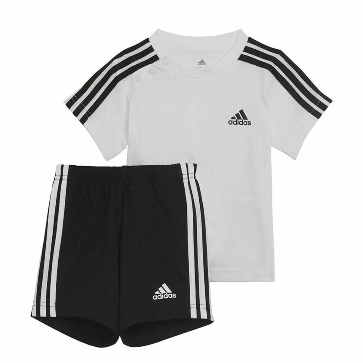 Sportinė apranga kūdikiui Adidas Three Stripes Juoda Balta Sportinė apranga kūdikiui Adidas Three Stripes Juoda Balta