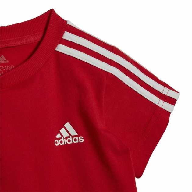 Sportinė apranga kūdikiui Adidas Three Stripes Raudona