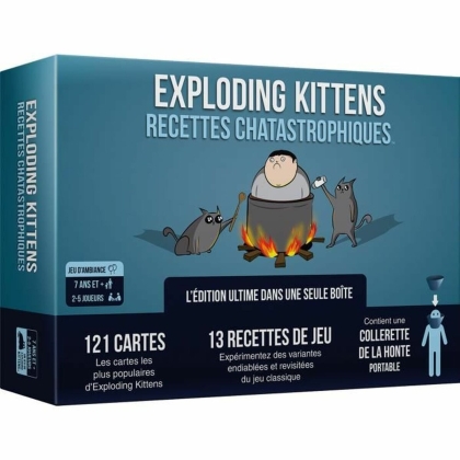Stalo žaidimas Asmodee Exploding Kittens: Recettes Chatastrophiques