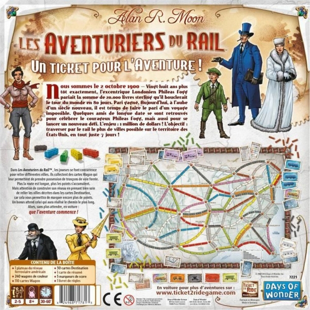 Stalo žaidimas Asmodee The Adventurers of Rail USA (FR)