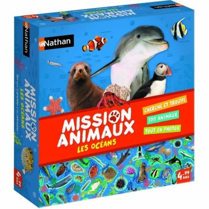 Stalo žaidimas Nathan Mission Animals Oceans (FR)