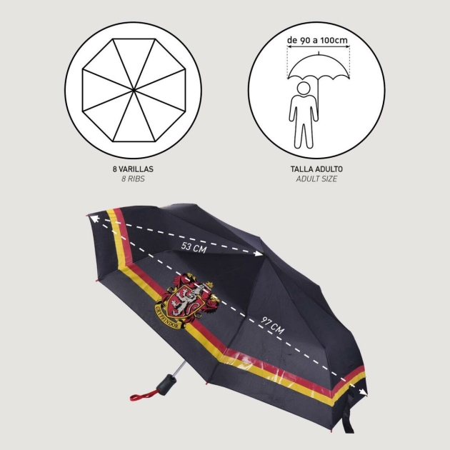 Sulankstomas skėtis Harry Potter 97 cm Juoda