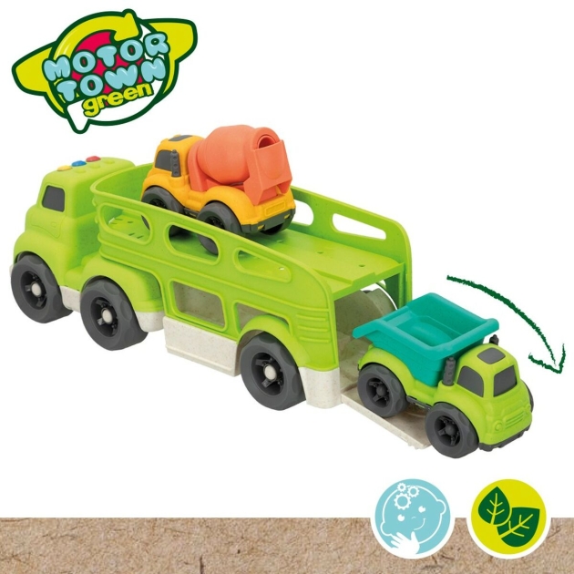 Sunkvežimių vežimėlis ir automobiliai Motor Town Garsas Šviesus 30,5 x 11 x 11 cm (4 vnt.)