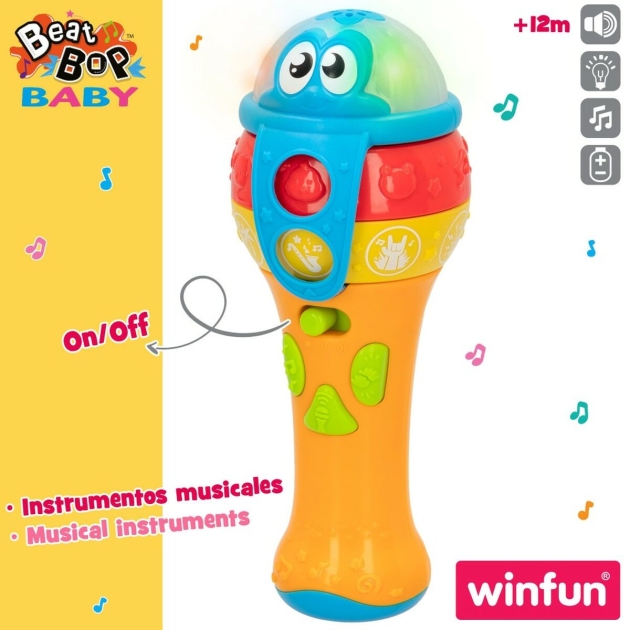 Toy microphone Winfun 7,5 x 19 x 7,8 cm (6 vnt.)