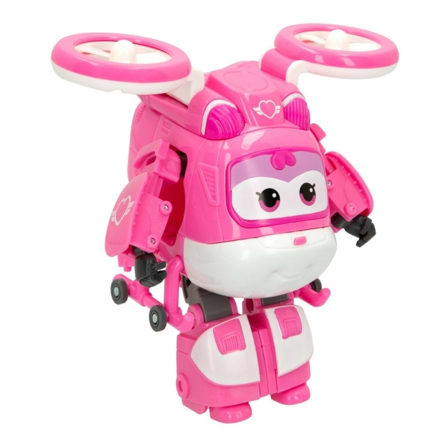 Transformuojamas super robotas Super Wings Dizzy Sraigtasparnis 10,5 x 13,5 x 14,5 cm Rožinė (6 vnt.)